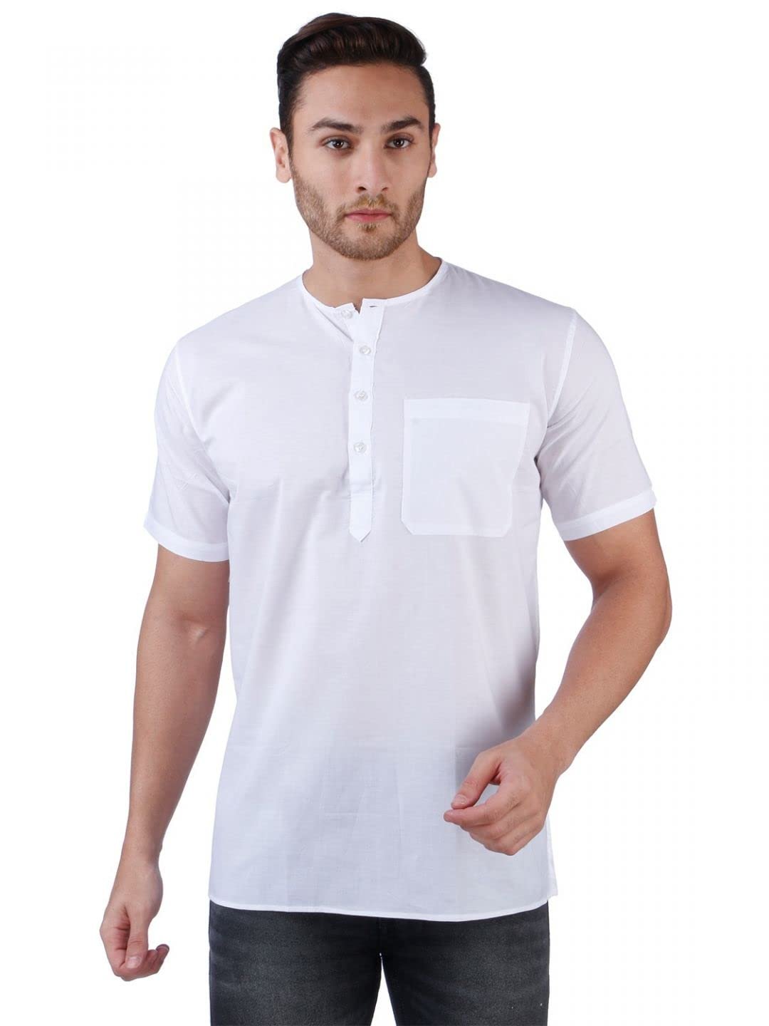 Rajubhai Hargovindas Mens Casual Cotton Straight Kurta