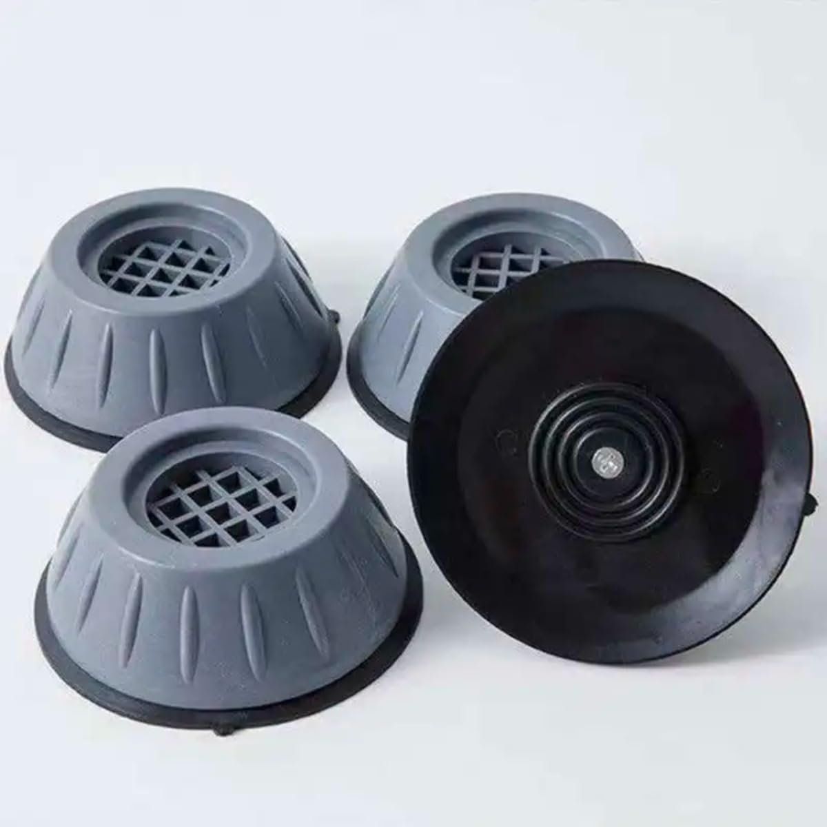 Zulaxy Anti Vibration Pads for Washing Machine with Suction Cup for Washing Machines Fridge Dryer Levelling Feet Anti-Walk, Anti-Skid,Anti-Vibration and Noise Cancellation (4 Pack)