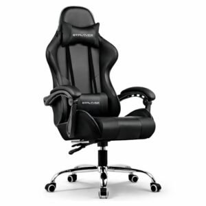 GTPLAYER Gaming Chair Ergonomic Office Chair with Footrest, Pu Leather