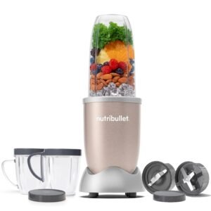 Nutribullet Pro 900W Champagne Gold,12 Pcs Set, USA #1 Mixer/Grinder/Smoothie Maker, The Original Nutribullet, Best Blender, Food Processor, 3 Unbreakable Jars, 2 Blade Sets (Wet & Dry), 2Yrs Warranty