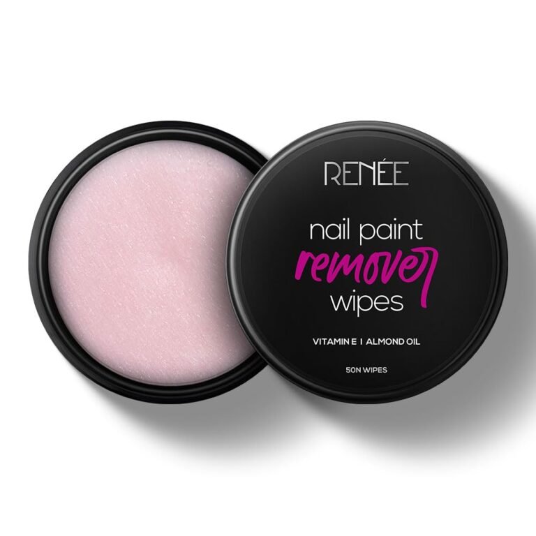 RENEE Nail Paint Remover Wipes, Easy & Hassle Free Nail Polish Removal, Keeps Nails Moisturized & Nourished, Acetone Free, Travel Friendly, Enriched With Vitamin E, Almond Oil & Glycerin, 50 Wipes