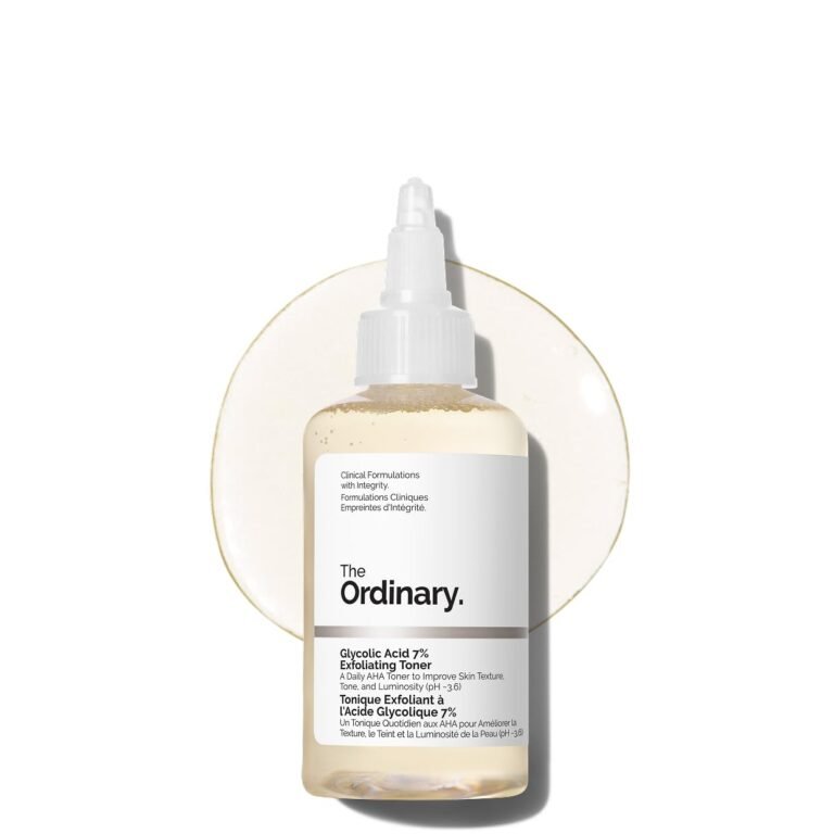 The Ordinary Glycolic Acid 7% Exfoliating Toner, Brightening and Smoothing Daily Toner for More Even-Looking Skin Tone, 100ml