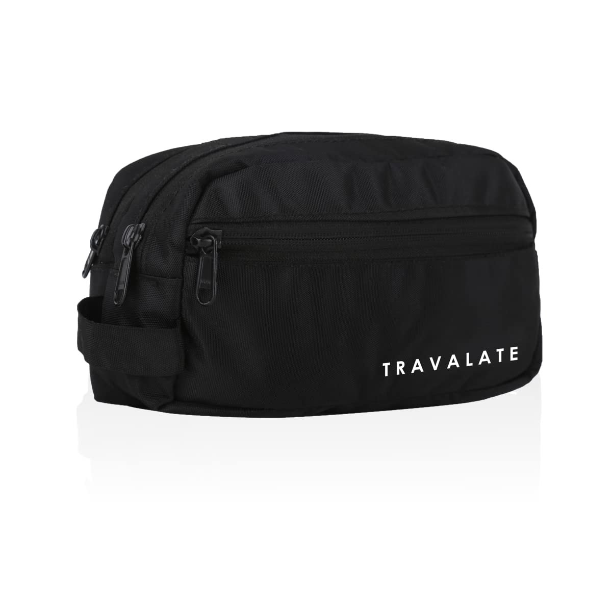 TRAVALATE Polyester Double Compartment Multipurpose Toiletry Kit – Black