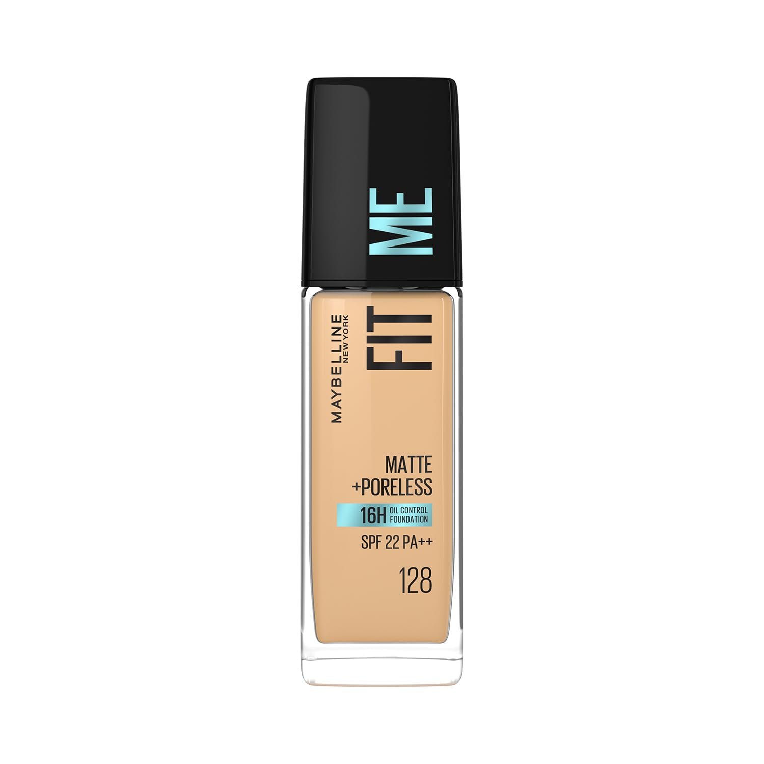 Maybelline New York Fit Me Matte + Poreless Liquid Foundation, 128 Warm