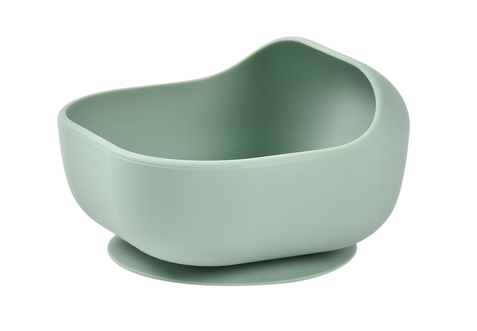 Beaba Silicone Suction Bowl – Non-Slip Baby Feeding Bowl for Self-Feeding & Baby-Led Weaning, Supple and Unbreakable Silicone BPA-Free, Sage Green, 4M+