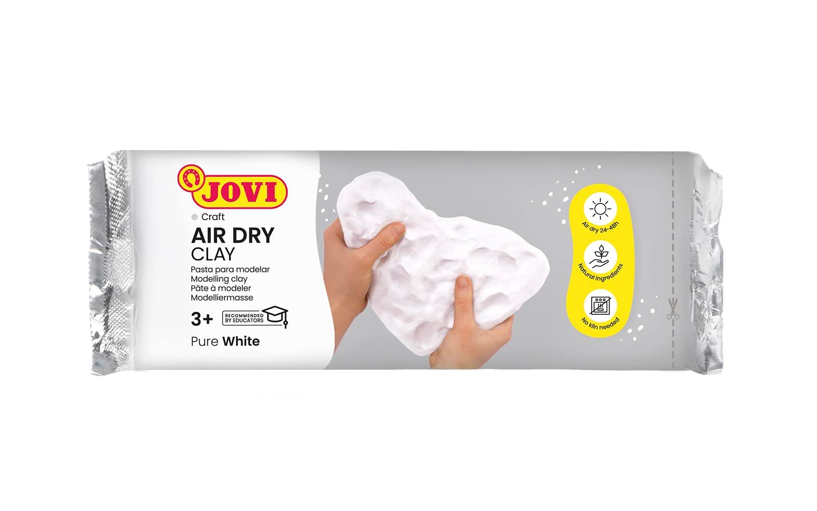 Jovi European Air Dry Modelling Clay Pure White 500g 1 Packet