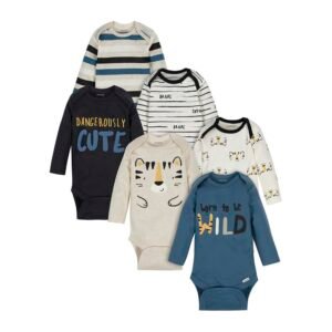 ONESIES Brand Baby Bodysuits 6-Pack Long Sleeve Soft Cotton