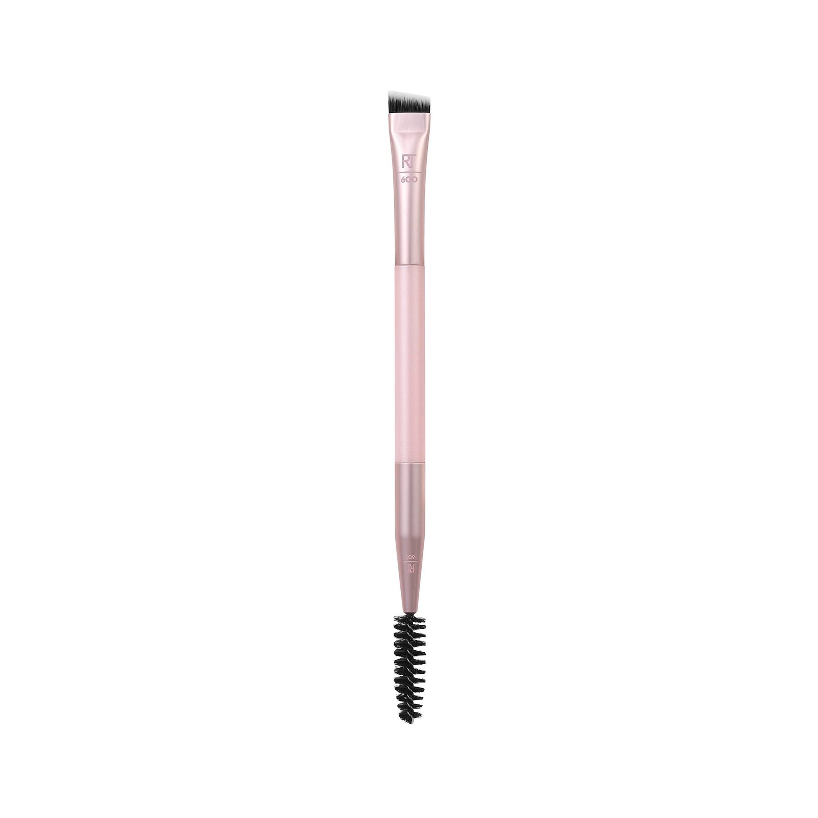 Real Techniques Dual Ended Brow Brush, For Shaping & Filling Eyebrows, Travel Friendly Spoolie & Brow Liner Brush, Blend Natural, Full or Laminated Brows, Luxury Applicator, Vegan, 1 Pc