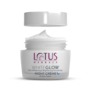 Lotus Herbals WhiteGlow Skin Whitening & Brightening Nourishing Night Creme | Reduces Dark Spots & Dullness | Overnight Hydration & Skin Renewal | Paraben-Free | For Women & Men | All Skin Types | 60g