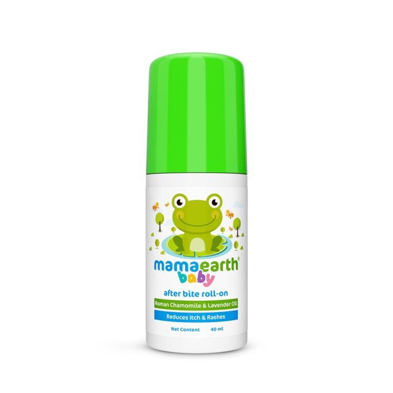 Mamaearth After Bite Roll On For Babies – 40 ml | Infused with Chamomile and Lavender Oil | Relieves Skin From Mosquito Bites, Reduces Itch & Rashes, Travel Friendly