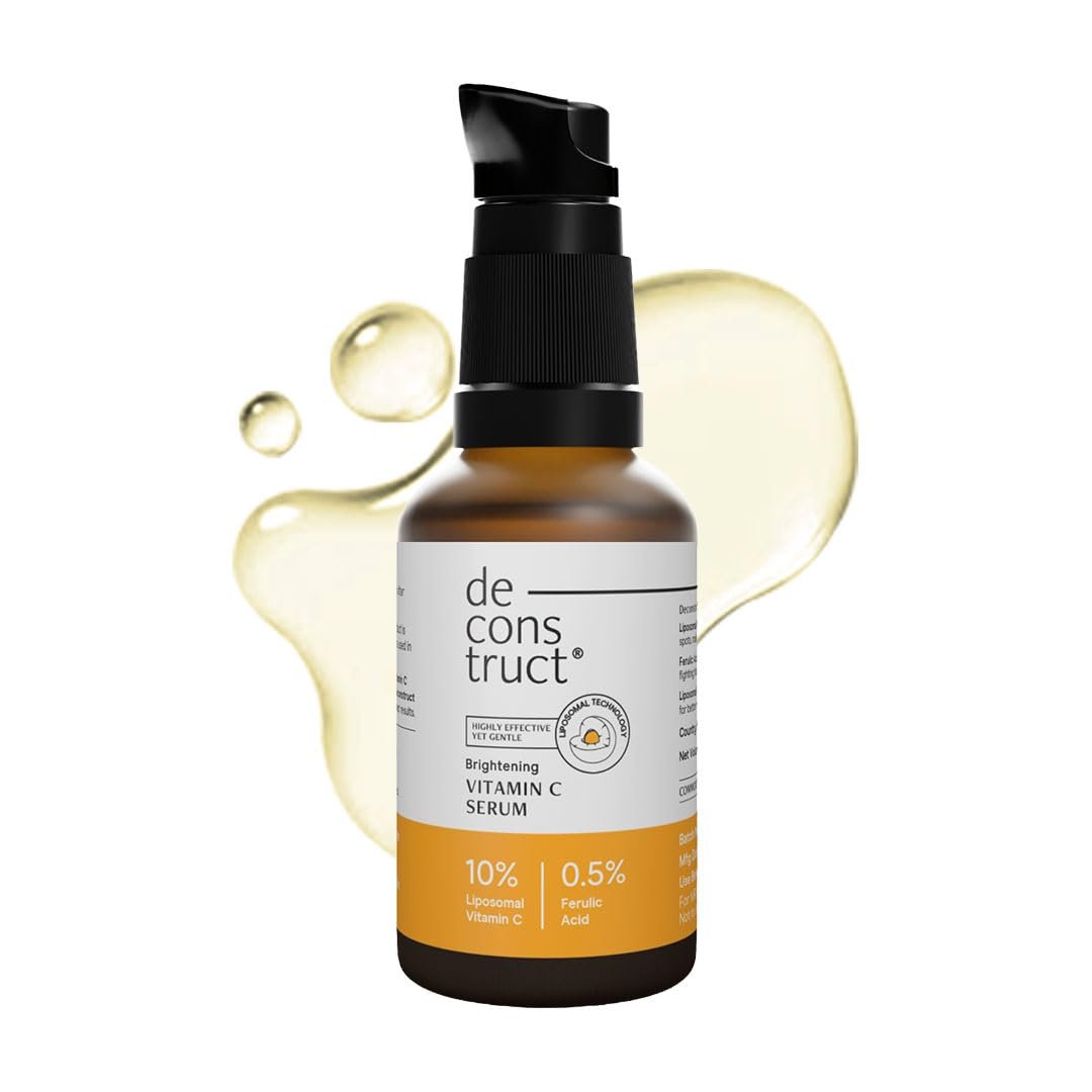 Deconstruct 10% Vitamin C Serum for Brightening| Powered by Liposomal Technology for Visible Glowing Skin|Targets Dull & Uneven Skin Tone |For Oily Skin| Co-Created With Dermatologists| Non-Irritating | 30ML