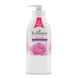 Enchanteur Romantic Perfumed Body Lotion, 500ml | With Vitamin A, C, E & Niacinamide | Fast Absorbing, Hydrating, Water Based, Non-Greasy, Floral French Fragrance for Silky Smooth Skin