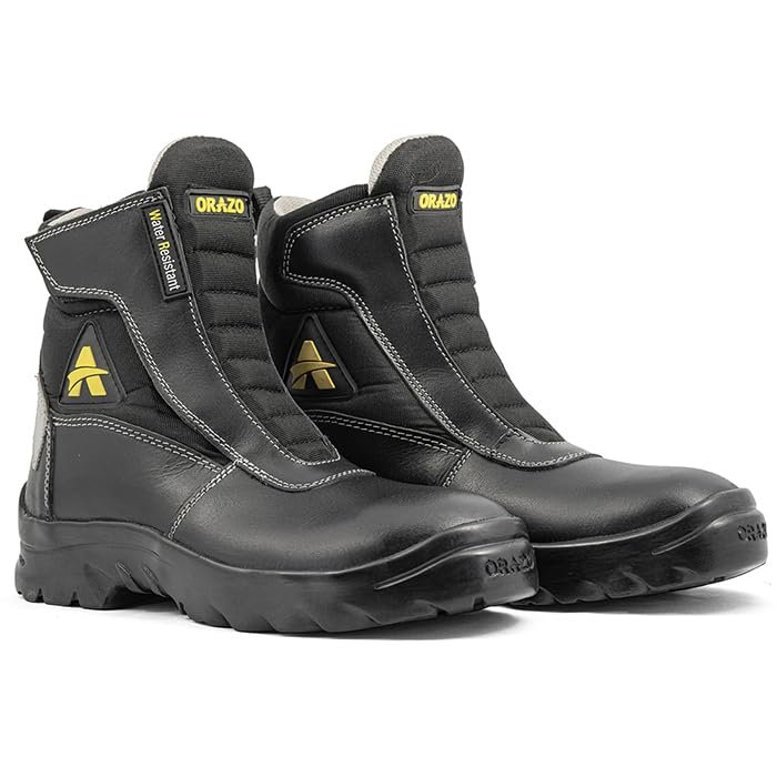ORAZO PICUS TRAIL – Water-Resistant – CE Certified – EN13634:2017 – Level 2,2,2,1 – Motorcycle Riding Boots (Black, 5)
