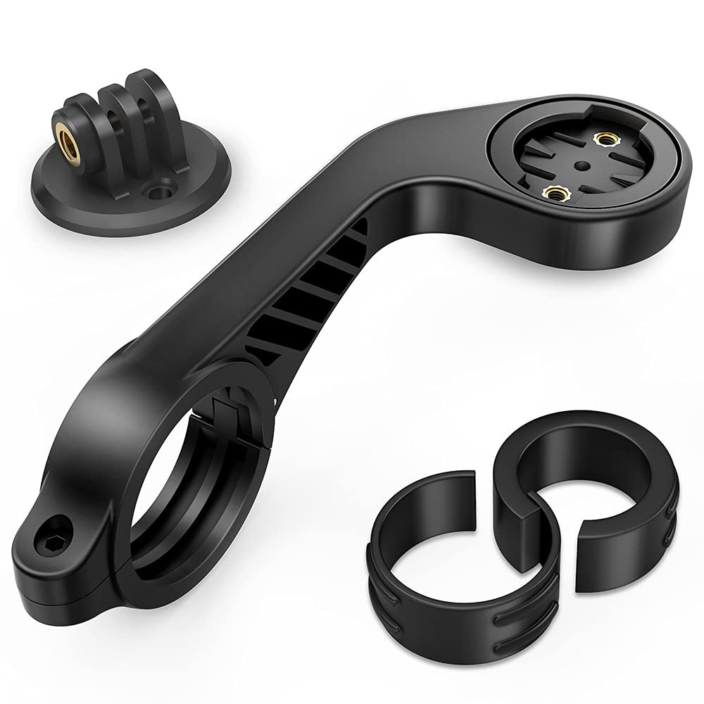 TUSITA Out Front Mount Compatible with Garmin Edge GPS Bike Computer, XOSS G/G+, iGPSPORT – Cycling Handlebar 25.4mm 31.8m