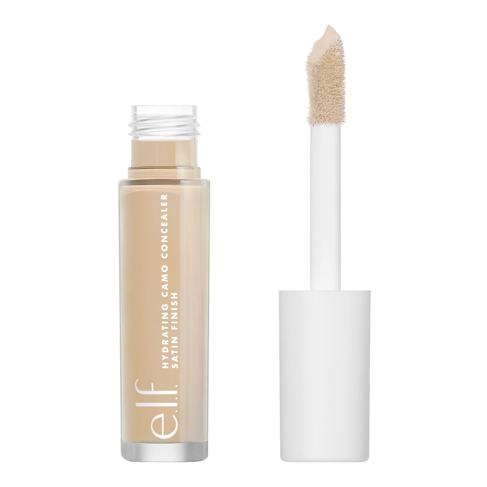e.l.f. Hydrating Camo Concealer, Lightweight, Full Coverage, Long Lasting, Conceals, Corrects, Covers, Hydrates, Highlights, Light Beige, Satin Finish, All-Day Wear 6ml