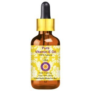 Deve Herbes Vitamin E Oil with Glass Dropper | Traditionally Extracted | Pure | Non-Sticky | Lightweight | For Skin, Hair & Nails | All Skin Types | Men & Women | 30ml