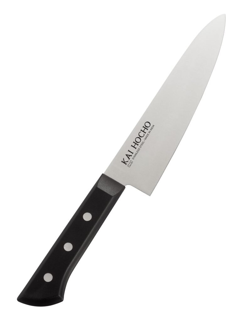 KAI Gift Box Hocho Premium Chef Knife 7.36 Inc. Blade, Black, Stainless Steel Knife.