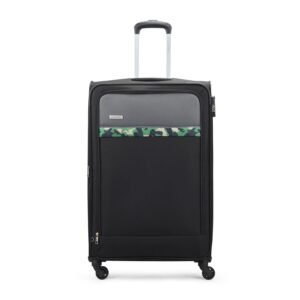 Aristocrat Commander Soft Case Large Size (Check-in) Trolley Bag, Black