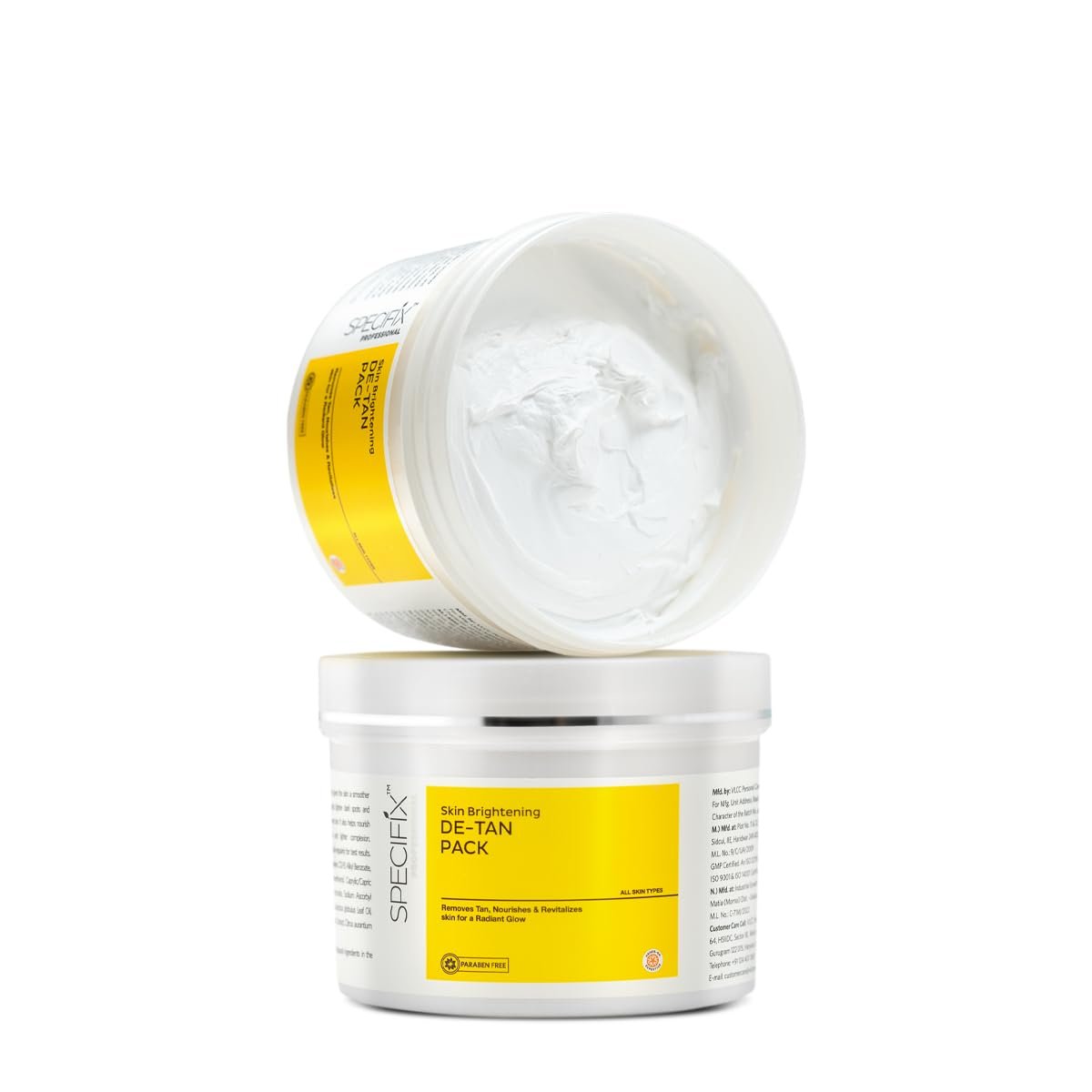 VLCC Specifix PROFESSIONAL Skin Brightening De-Tan Face Pack – 400g | With Glycolic Acid, Niacinamide, and Kojic Dipalmitate | Easy Tan Removal, Anti Pigmentation | For Dark Spots, and Dull Skin.