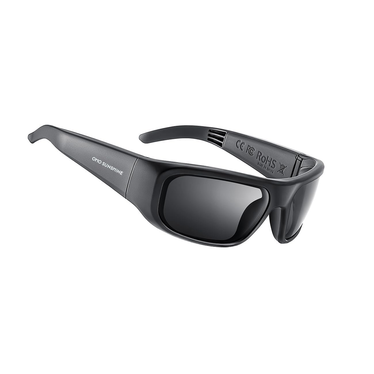 OhO sunshine Bluetooth Audio Sunglasses, Lightweight Open Ear Sport Glasses, 12H Playtime, UV400 ANSI Z87.1, Water Resistant with Voice Control