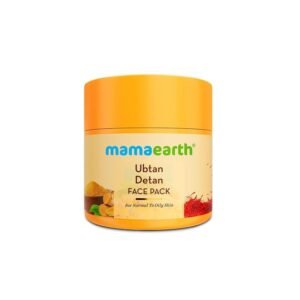 Mamaearth Ubtan Detan Face Pack with Turmeric & Saffron for Normal to Oily Skin – 100 g | Removes Tan & Revives Natural Glow | Crafted with Turmeric & Saffron