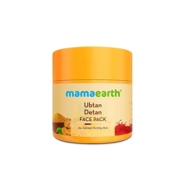 Mamaearth Ubtan Detan Face Pack with Turmeric & Saffron for Normal to Oily Skin – 100 g | Removes Tan & Revives Natural Glow | Crafted with Turmeric & Saffron