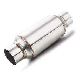 LCGP Universal Resonator 2.5” Inlet & 2.5” Outlet 11.5” Overall Length, Stainless Steel Muffler