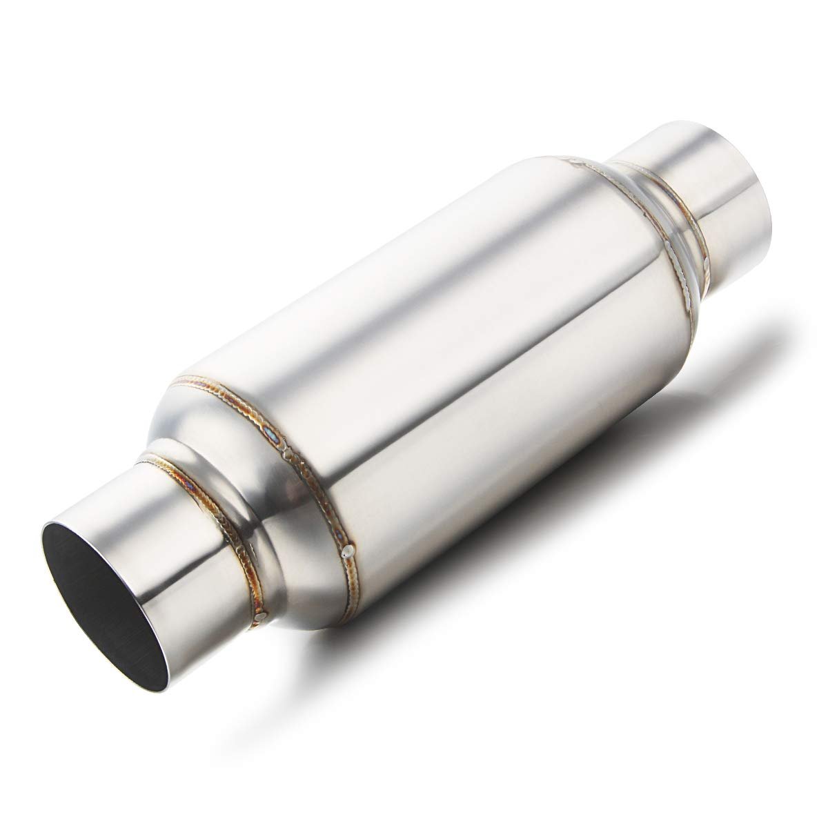 LCGP Universal Resonator 2.5” Inlet & 2.5” Outlet 11.5” Overall Length, Stainless Steel Muffler