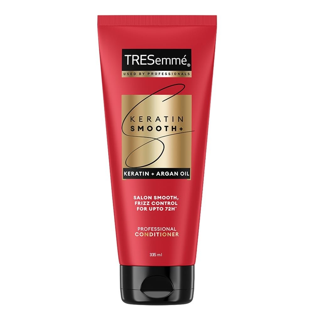 TRESemmé Keratin Smooth Anti Frizz Conditioner 335ml | 72H Frizz Control with Keratin Protein & Argan Oil | Paraben Free Hair Conditioner for Dry Frizzy Hair