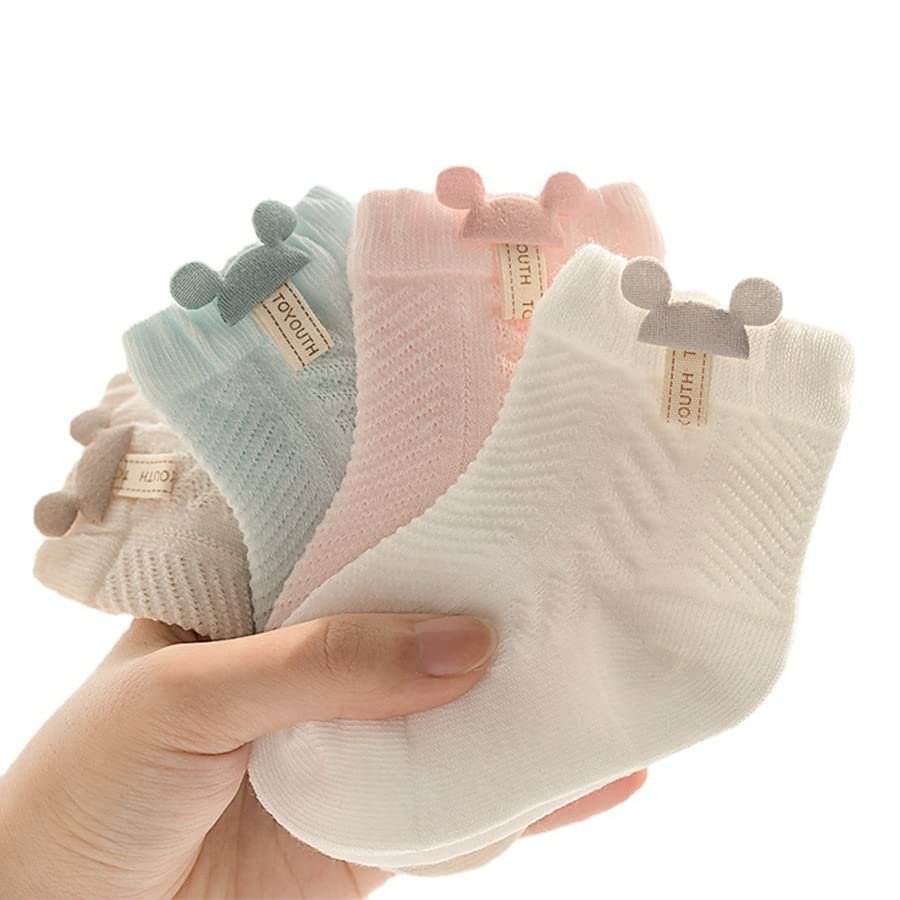 Baby Girls | Baby Boys Soft Cotton Socks with Bow Tie