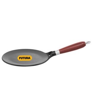 Hawkins 22 cm Futura Cast Iron Tava | Induction & Gas Compatible | Naturally Nonstick | No Coating | Ideal for Roti/Chapati | Black (CIT22)|Induction and Gas Stove Compatible