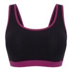 DChica Essentials Sports Bra for Girls, Cotton Non-Padded Full Coverage Beginners Non-Wired T-Shirt Gym Workout Bra with Regular Broad Strap (Pack of 1) Activewear Printed Training Bra for Teenagers