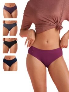 Enamor Stretchable Cotton Hipster Panties for Women, Full Coverage Grip Fit Inner Elastic with Antimicrobial & Stain Release Technology – Color and Print May Vary – CR17 (Pack of 5)