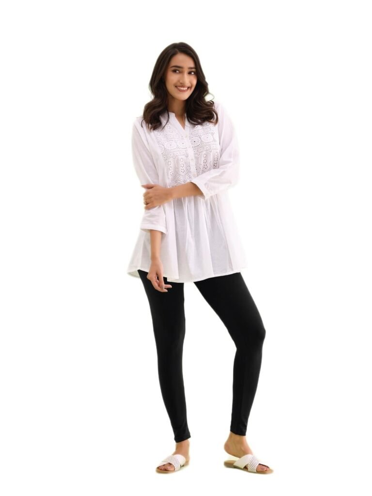 GO COLORS Soft Cotton Stretch Ankle Length Leggings for Women | Breathable