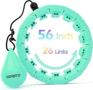 JLoibao Weighted Hula Circle with 26 Links(56 Inch) for Adults Weight Loss, Infinity Hoop Plus Size, for Women Smart Exercise Equipment