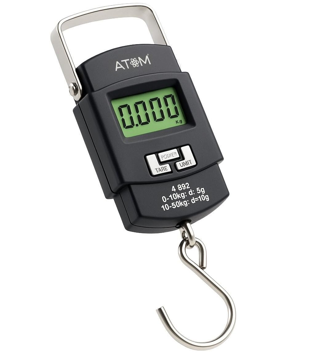 Aliston H1 Series A08/A302 digital weighing machine for Luggage weighing, Weighing scale capable of 50kg, Scale with LCD Display & Stainless steel hook.