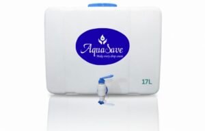 Aquasave RO Waste/Reject Water Storage Tank 17 Liter |With Drip Irrigation Kit| Tap|Food Grade HDPE Plastic|Wall Mountable|Translucent Design|Easy To Connect With All RO Purifiers