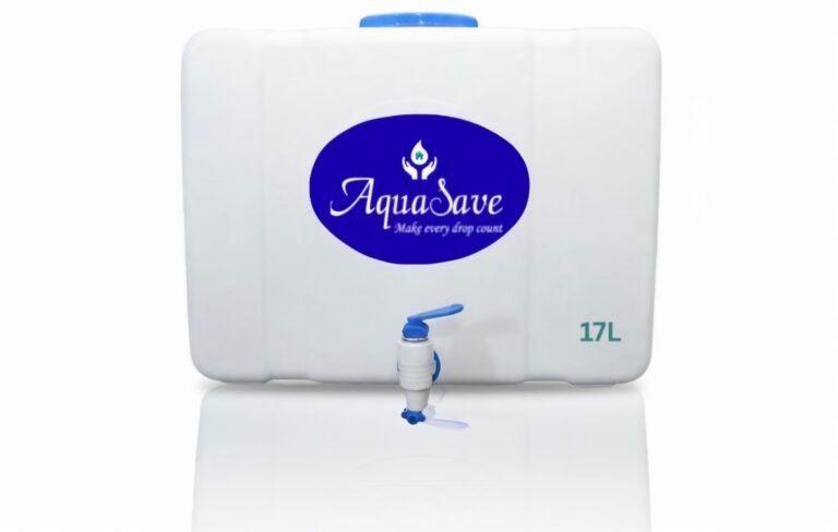 Aquasave RO Waste/Reject Water Storage Tank 17 Liter |With Drip Irrigation Kit| Tap|Food Grade HDPE Plastic|Wall Mountable|Translucent Design|Easy To Connect With All RO Purifiers