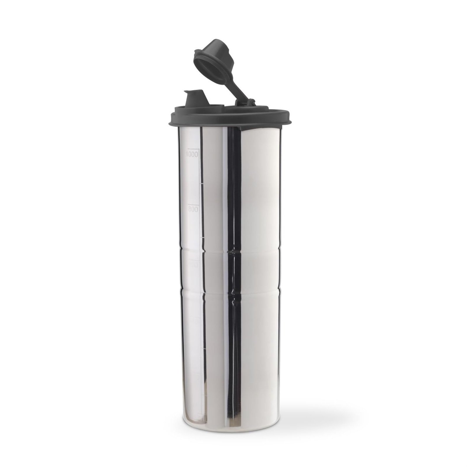 SignoraWare Easy Flow Stainless Steel Oil Dispenser | Airtight & Spill proof | Food grade | Pourer Drizzler | Easy to Clean | Best for Essential Oils & Grilling | Best for Home Use (1.1 Ltr | Black)