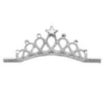 Babymoon Baby Girl Rhinestone Crown Headbands Toddler Princess Acrylic Headband Hair Accessories Glittering for Girls | Silver