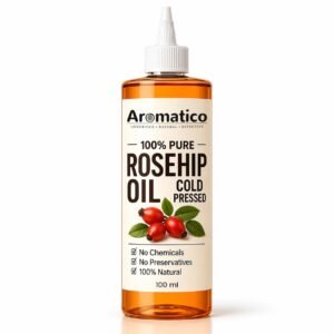 Aromatico – 100% Pure Cold-Pressed Rosehip Oil for Facial and Skin Treatment | Rosehip Seed Oil for Radiant Skin, Lightening Dark Marks, Acne Scars, and Discoloration – 100ml