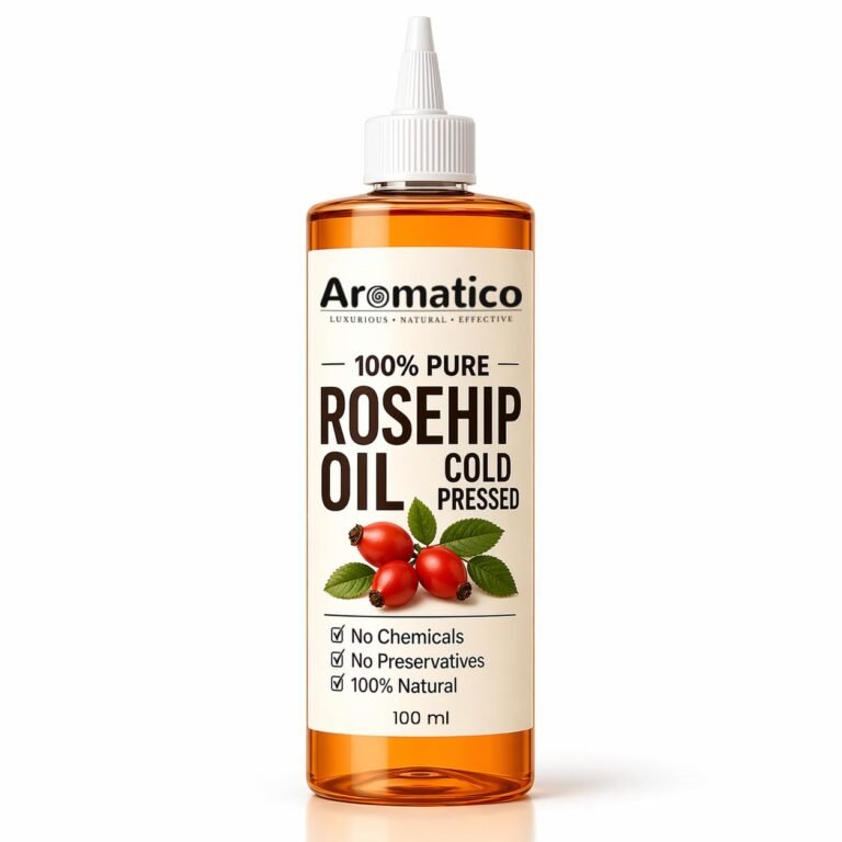 Aromatico – 100% Pure Cold-Pressed Rosehip Oil for Facial and Skin Treatment | Rosehip Seed Oil for Radiant Skin, Lightening Dark Marks, Acne Scars, and Discoloration – 100ml