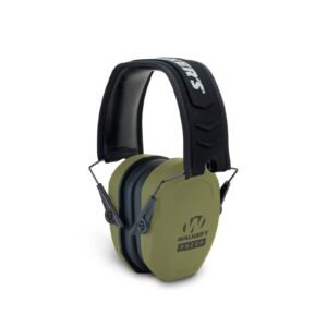 Razor Slim Passive Earmuff – Ultra Low-Profile Earcups – Olive Dark Green