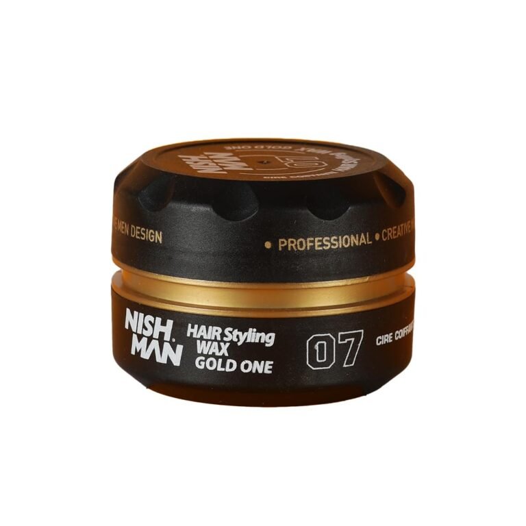 Nishman Hair Styling Hair Wax Gold One: Gloss Finish | Shine Hair Style | Re-Stylable Wax for Men (100g/100ml)