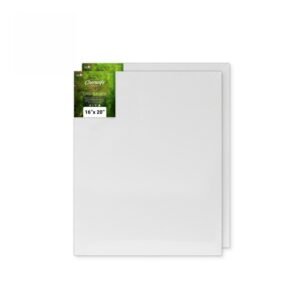 Canvasify White Gesso Primed Canvas Board for Acrylic and Oil Colour Painting | Media for Artists and Students | 16 X 20 Inch Pack of 2