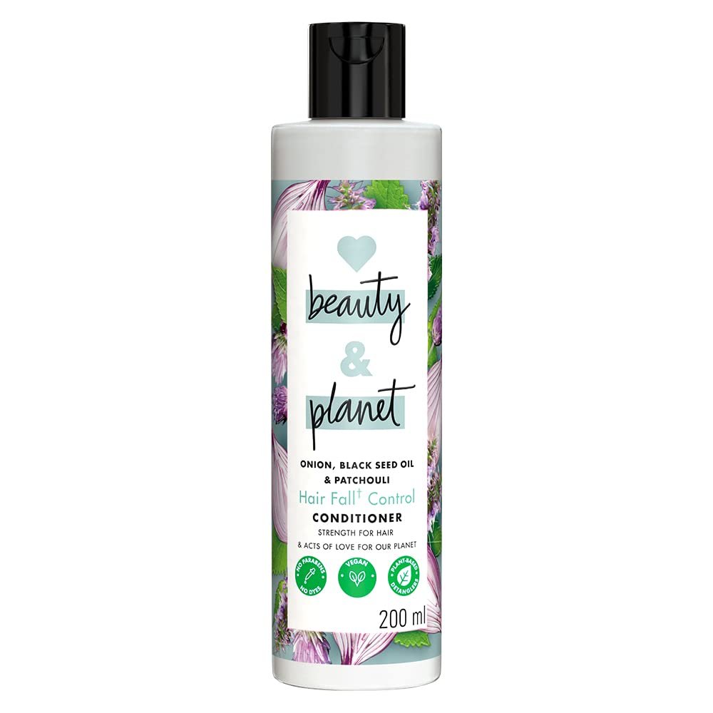 Love Beauty & Planet Onion, Black Seed & Patchouli Hairfall Control Natural Conditioner|No Sulfates,No Paraben|200ml