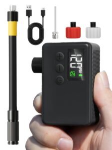 GPUTEK Mini Bike Pump Electric for Presta and Schrader Valves Bicycle Tire