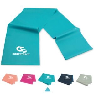 Coresteady Resistance Band For Men & Women – Exercise Band to Build Strength, Flexibility, Muscle & Tone – For Fitness, Stretching, Pilates, Physio & Yoga – With Exercise e-Guide