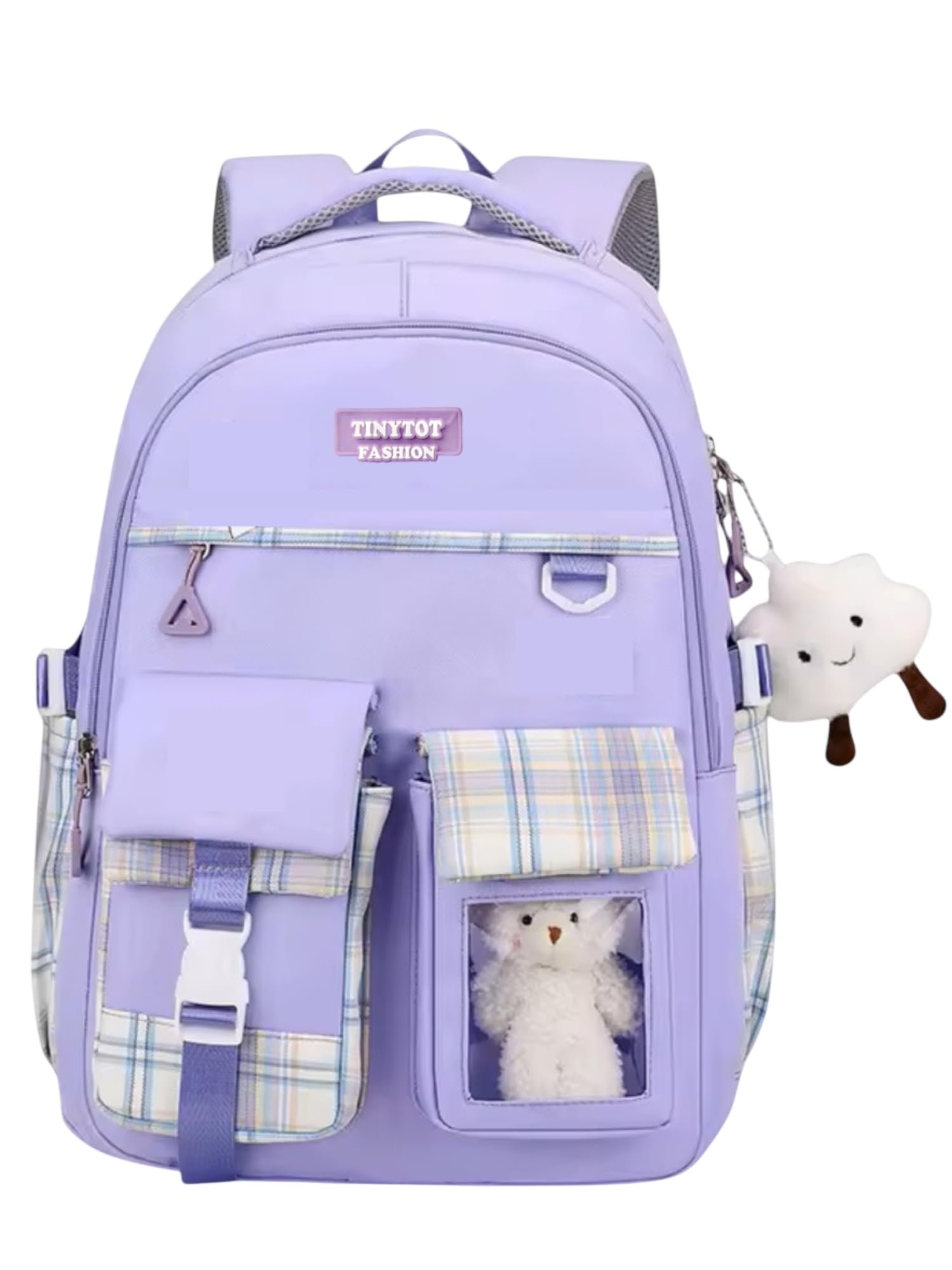 Tinytot 30 Litre Japanese Korean Style School Bag Water-Resistant Laptop & Travel Backpack – Unisex Large 18 Inches Multipurpose Student Backpack for Boys & Girls, Men & Women