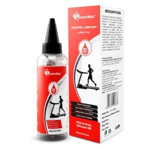 PowerMax Fitness PMS-200 Multi-Purpose 100% Pure Silicone Treadmill Lubricant, Full Belt Width Lubrication, No Odor & No Propellants, Nozzle Cap for Easy Application, White (200 ml)